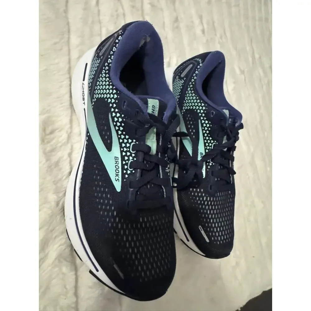 Brooks Ghost 14 Women's Running Shoes Navy Teal Size 8 D Wide